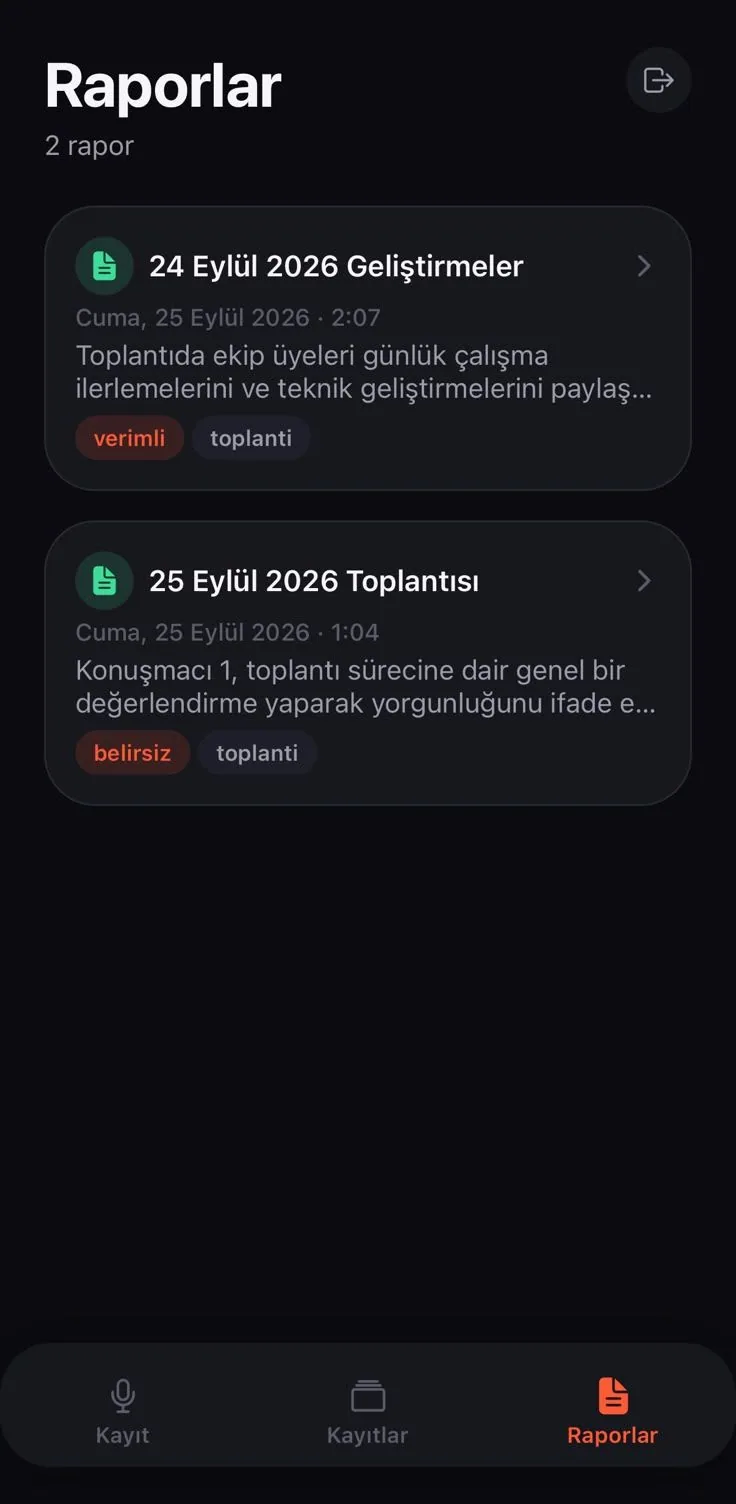 Raporlar