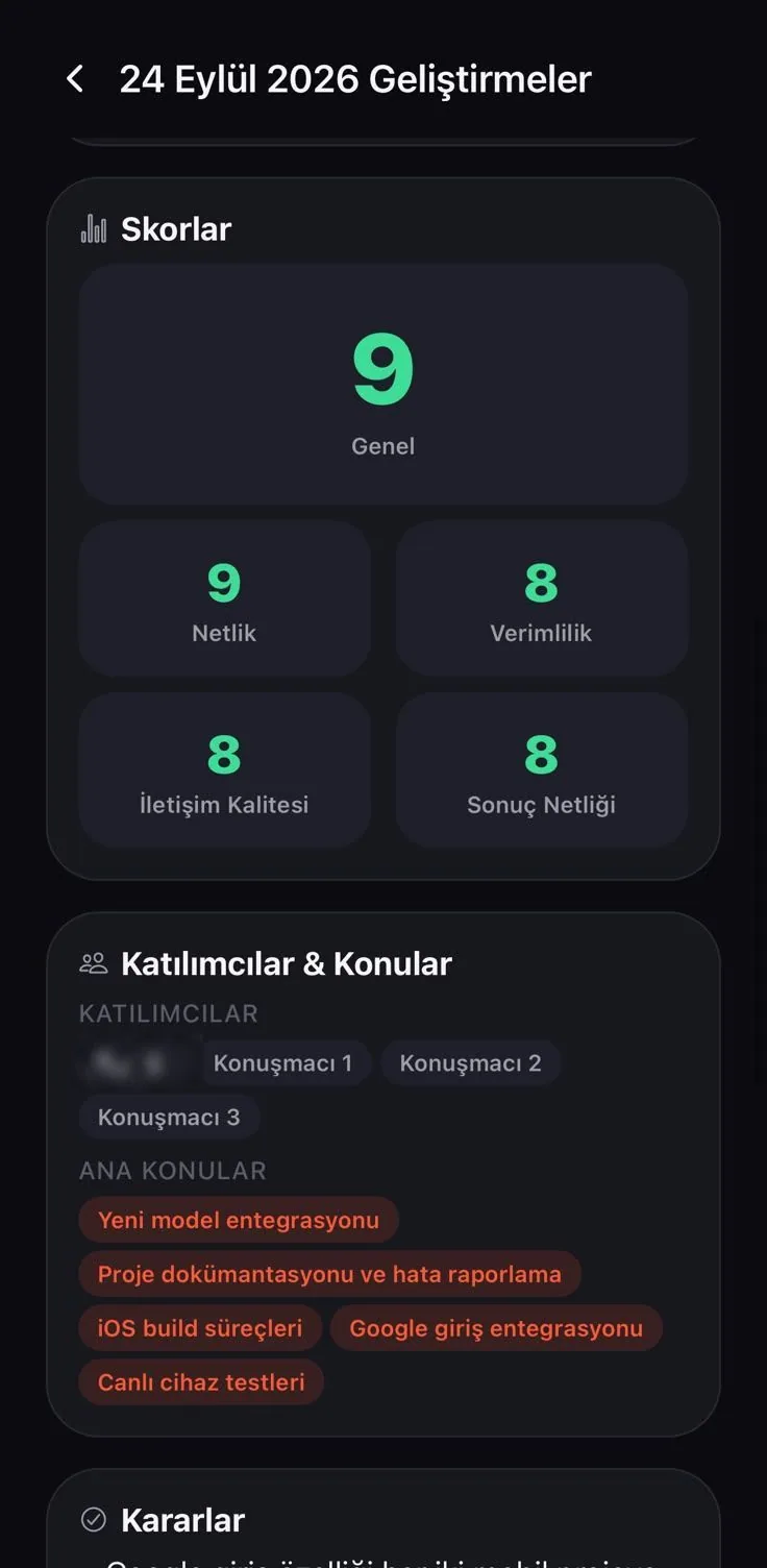 Skorlar ve katılımcılar