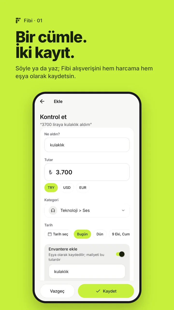 Bir cümle, iki kayıt