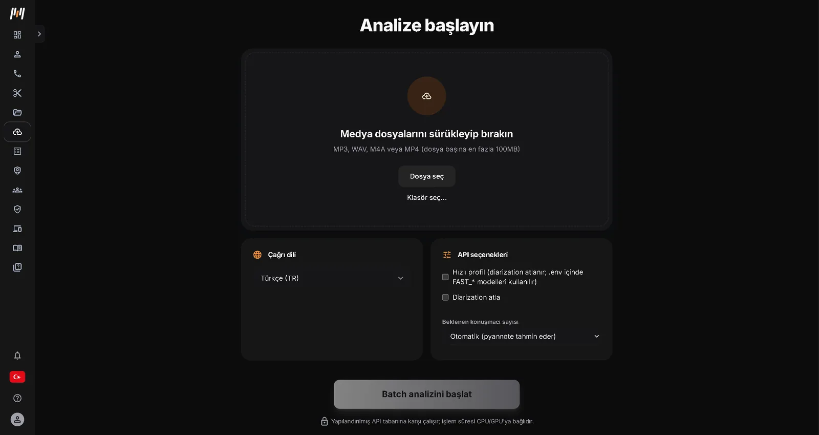Upload und Analyse